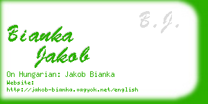 bianka jakob business card